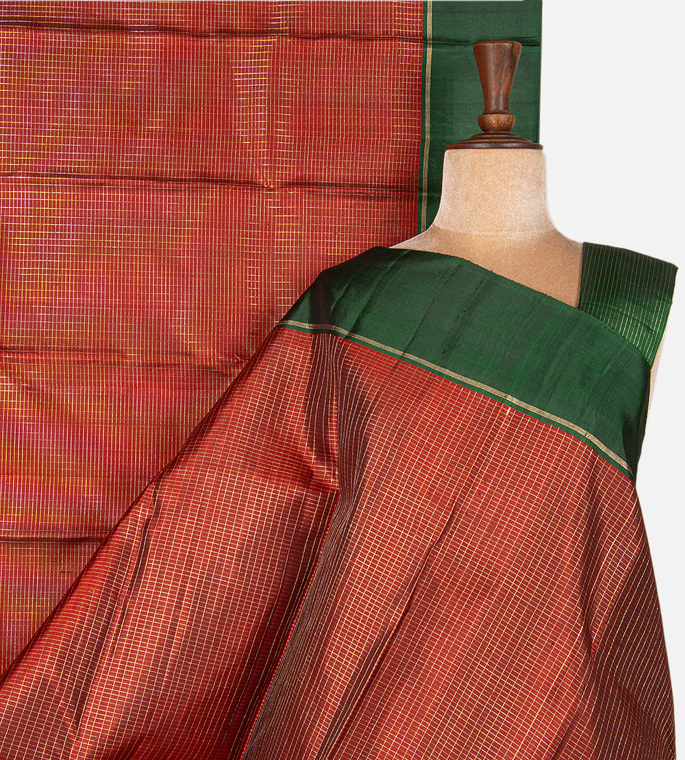 Maroon Kanchipuram Silk Saree