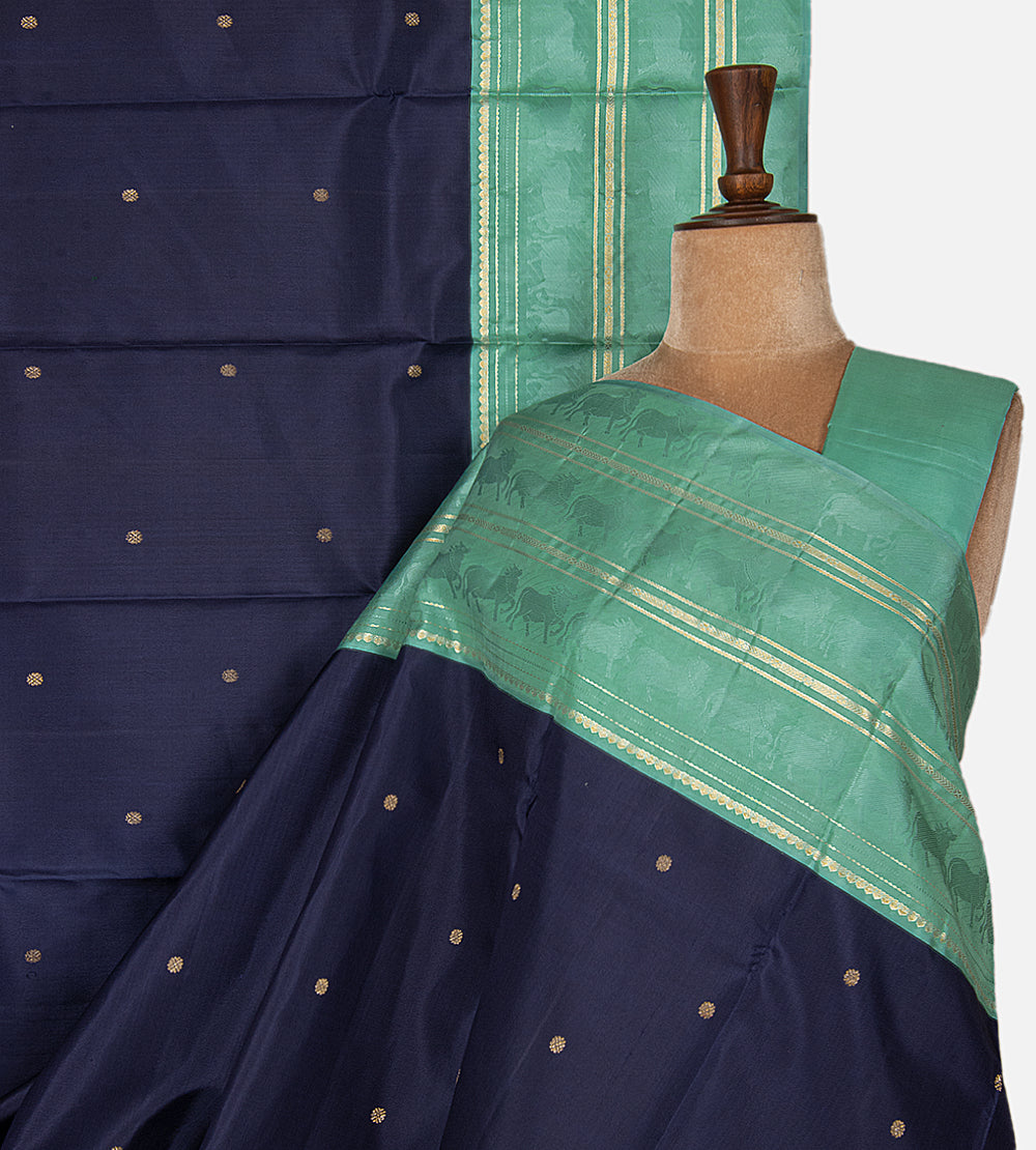 Blue Kanchipuram Silk Saree