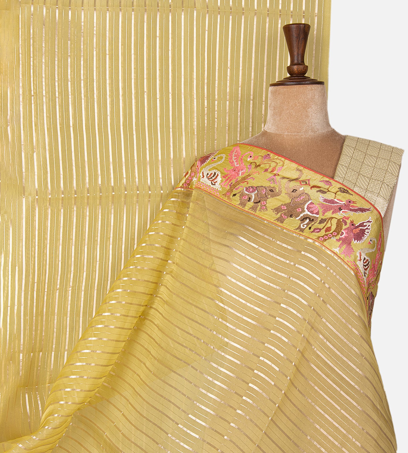 Yellow Organza Saree