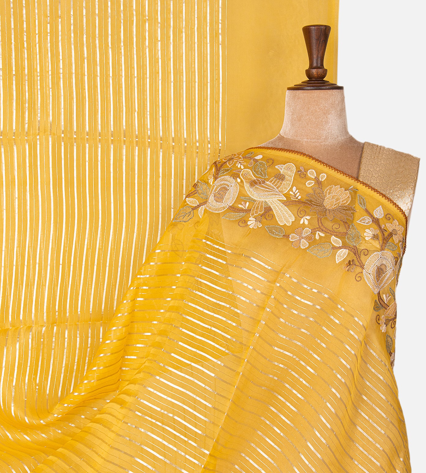 Yellow Organza Saree