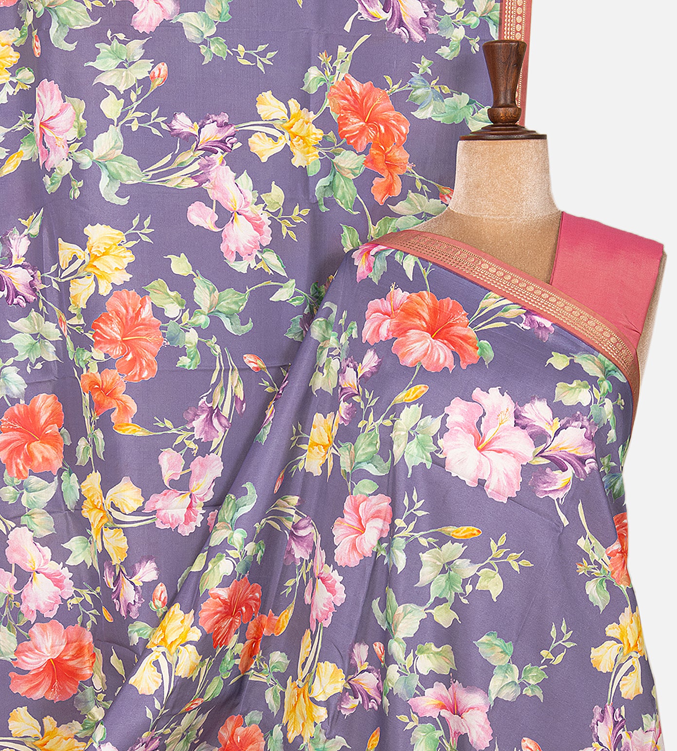Lavender Soft Silk Saree