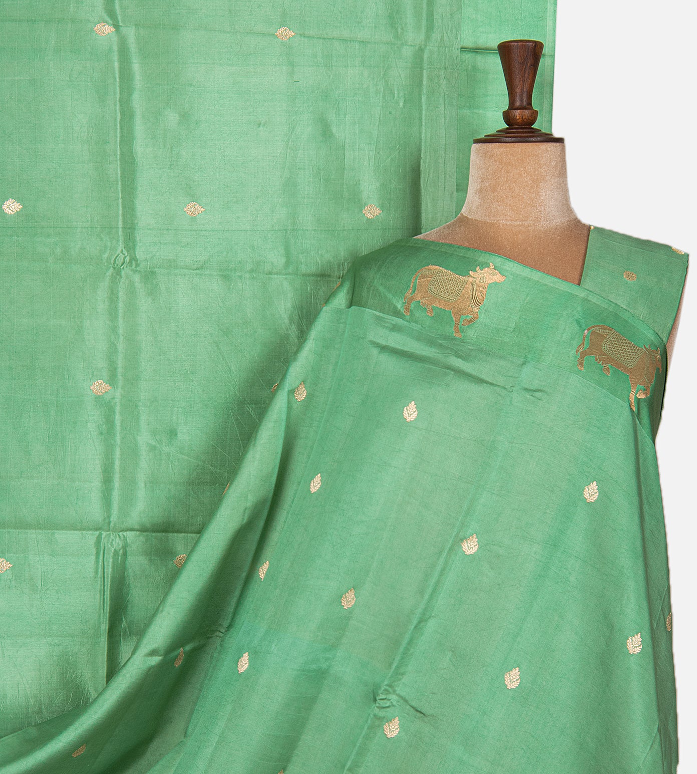 Jade Green Banarasi Kattan Silk Saree