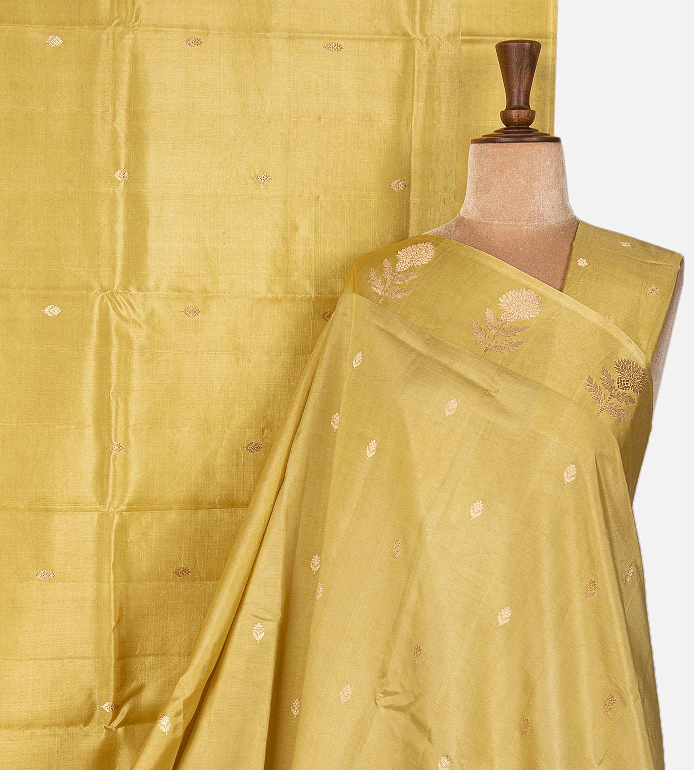 Yellow Banarasi Kattan Silk Saree