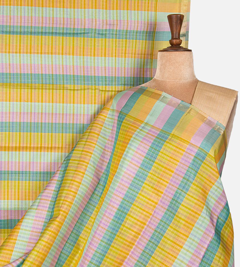 Multicolour Kanchipuram Silk Saree
