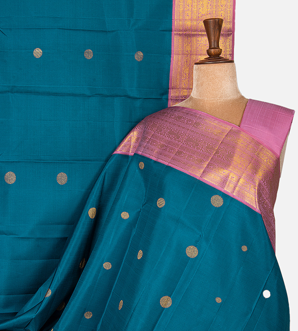 Blue Kanchipuram Silk Saree