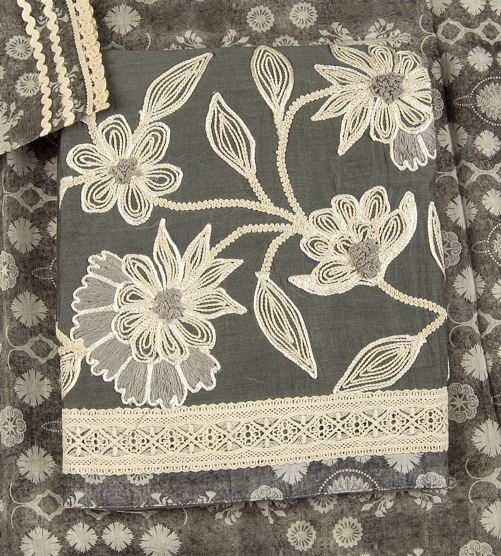 Dark Grey Muslin Salwar