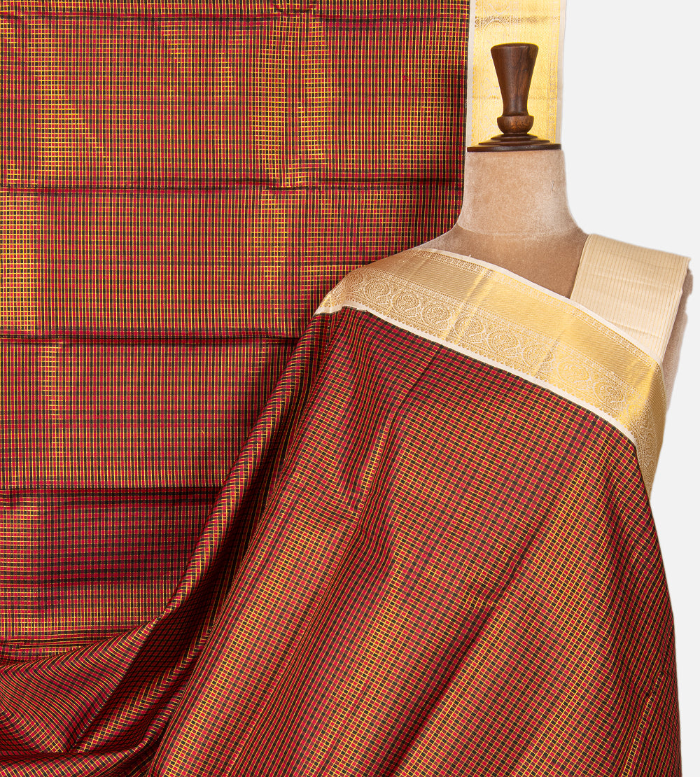 Multicolour Kanchipuram Silk Saree