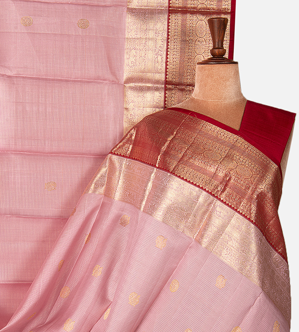 Light Pink Kanchipuram Silk Saree