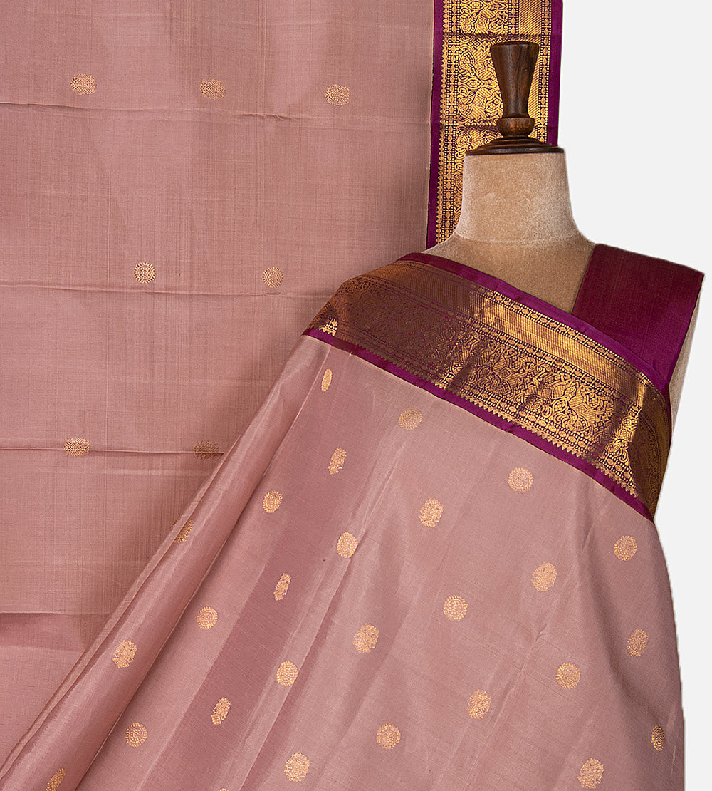 Light Pink Kanchipuram Silk Saree