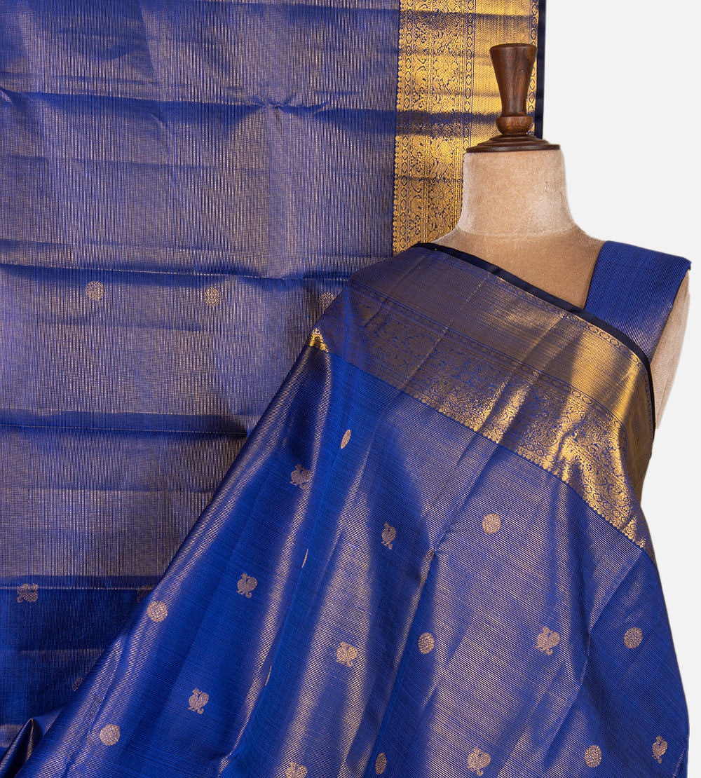Blue Kanchipuram Silk Saree