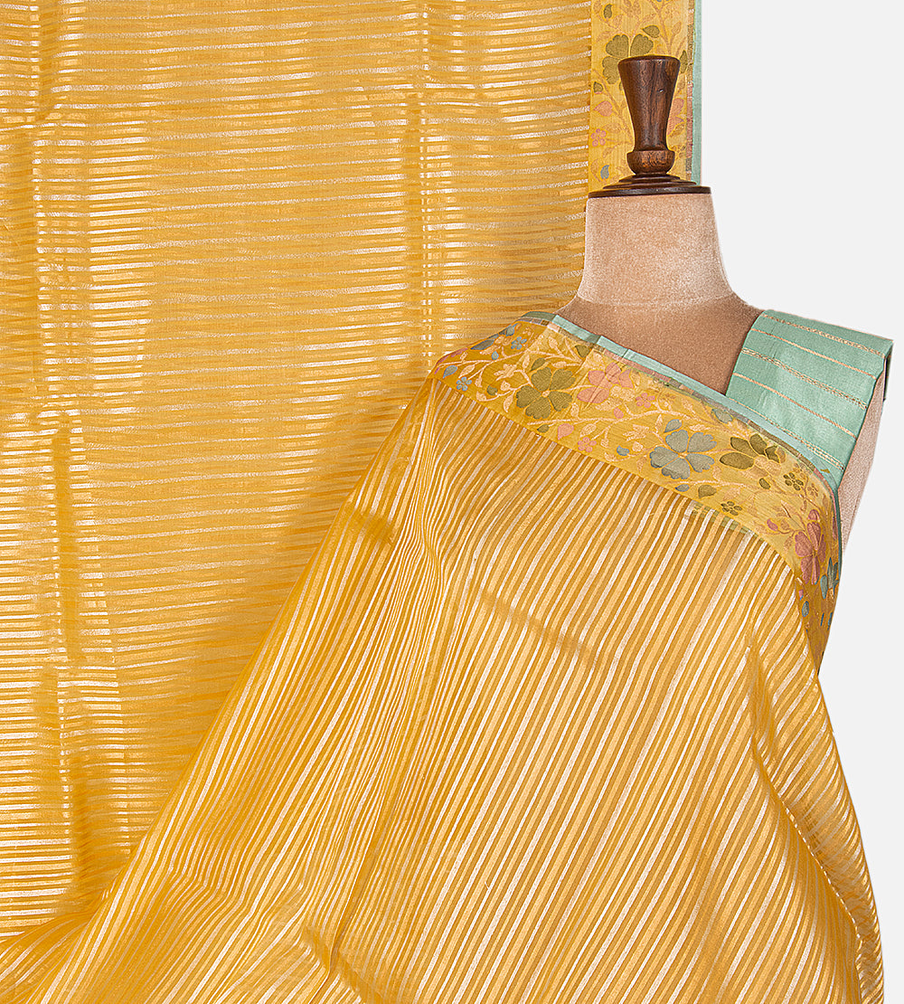 Yellow Organza Saree