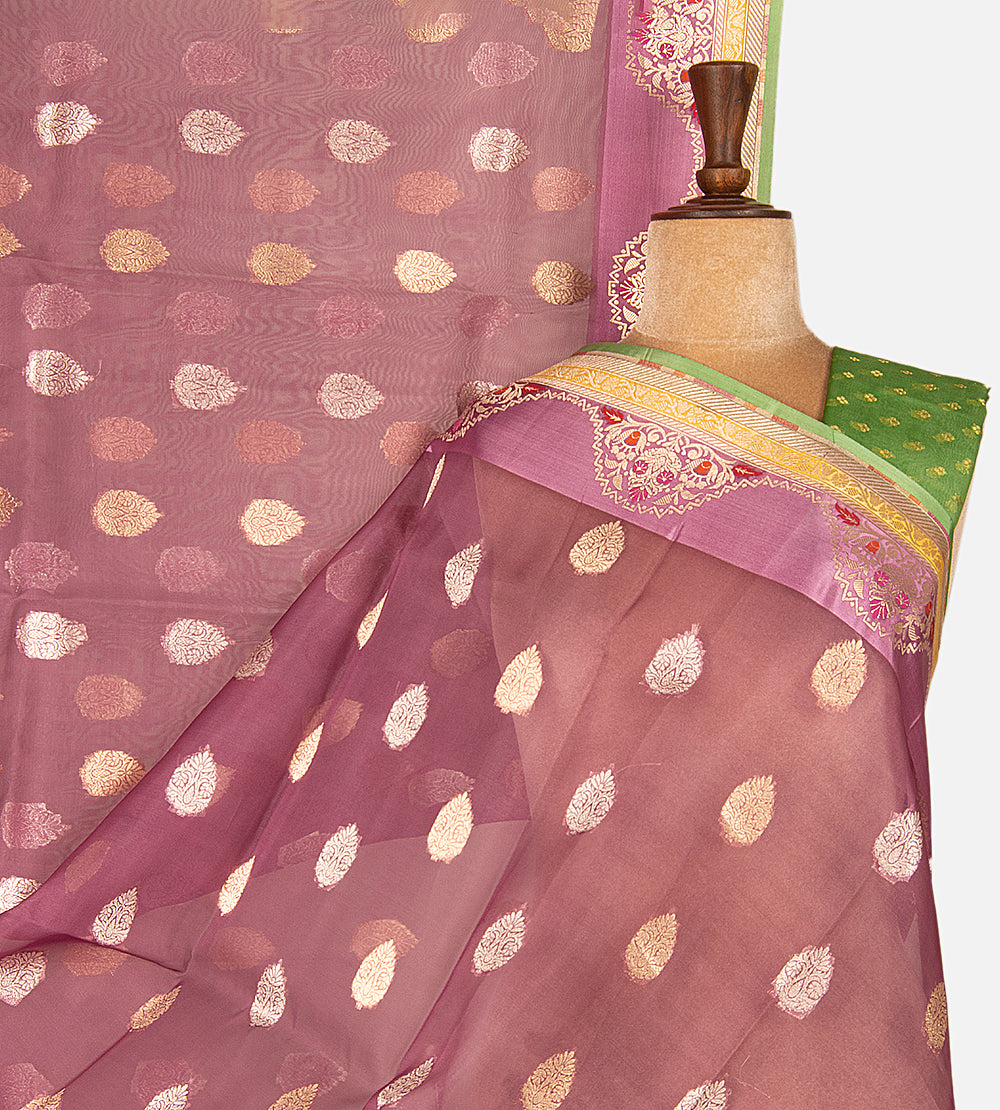 Pink Organza Saree