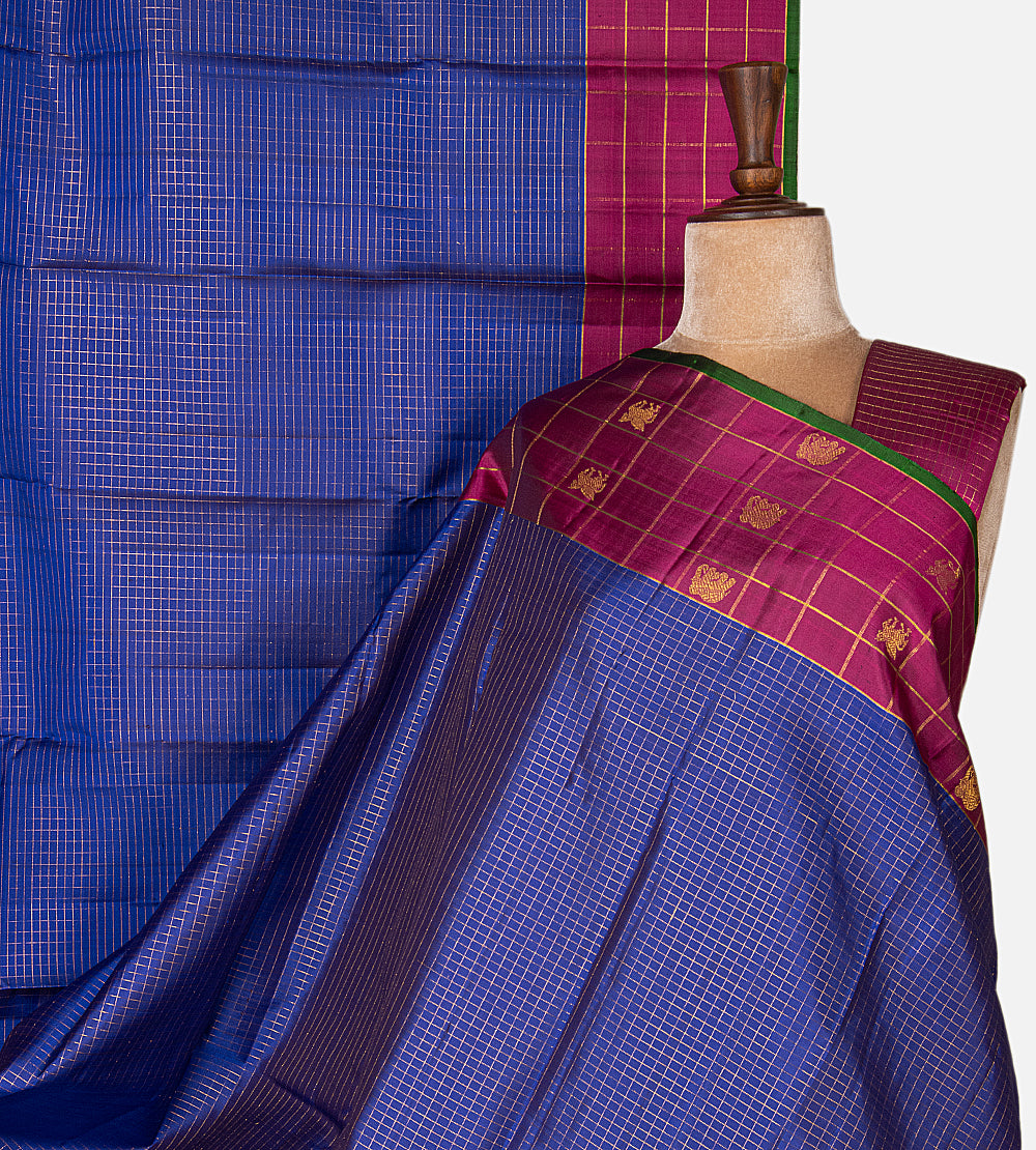 Blue Kanchipuram Silk Saree