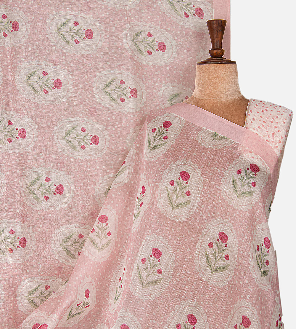 Light Pink Linen Saree