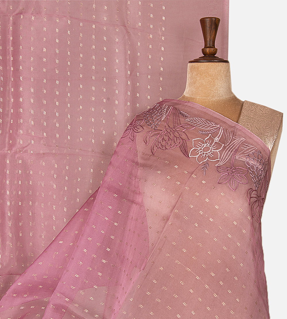 Pink Organza Saree