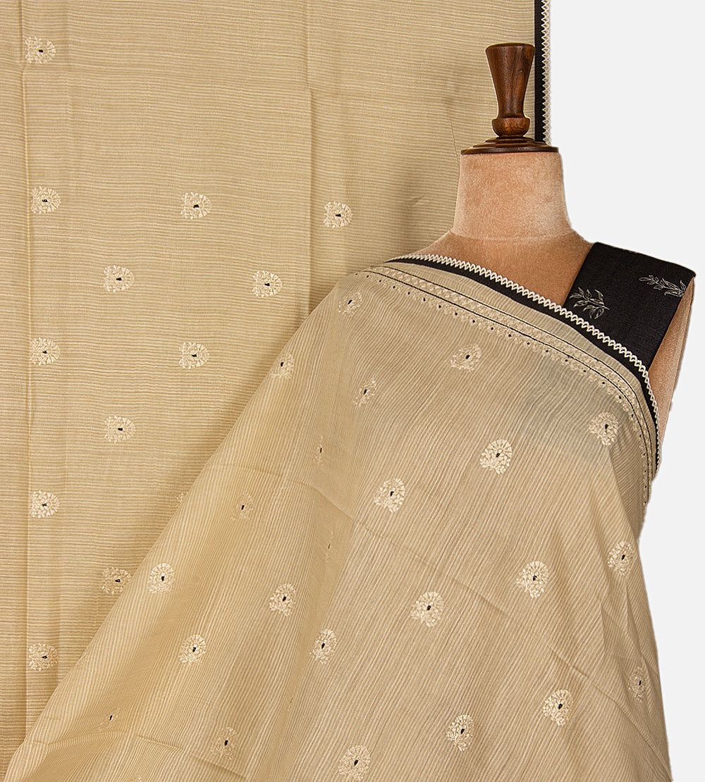 Beige Moonga Tussar Saree
