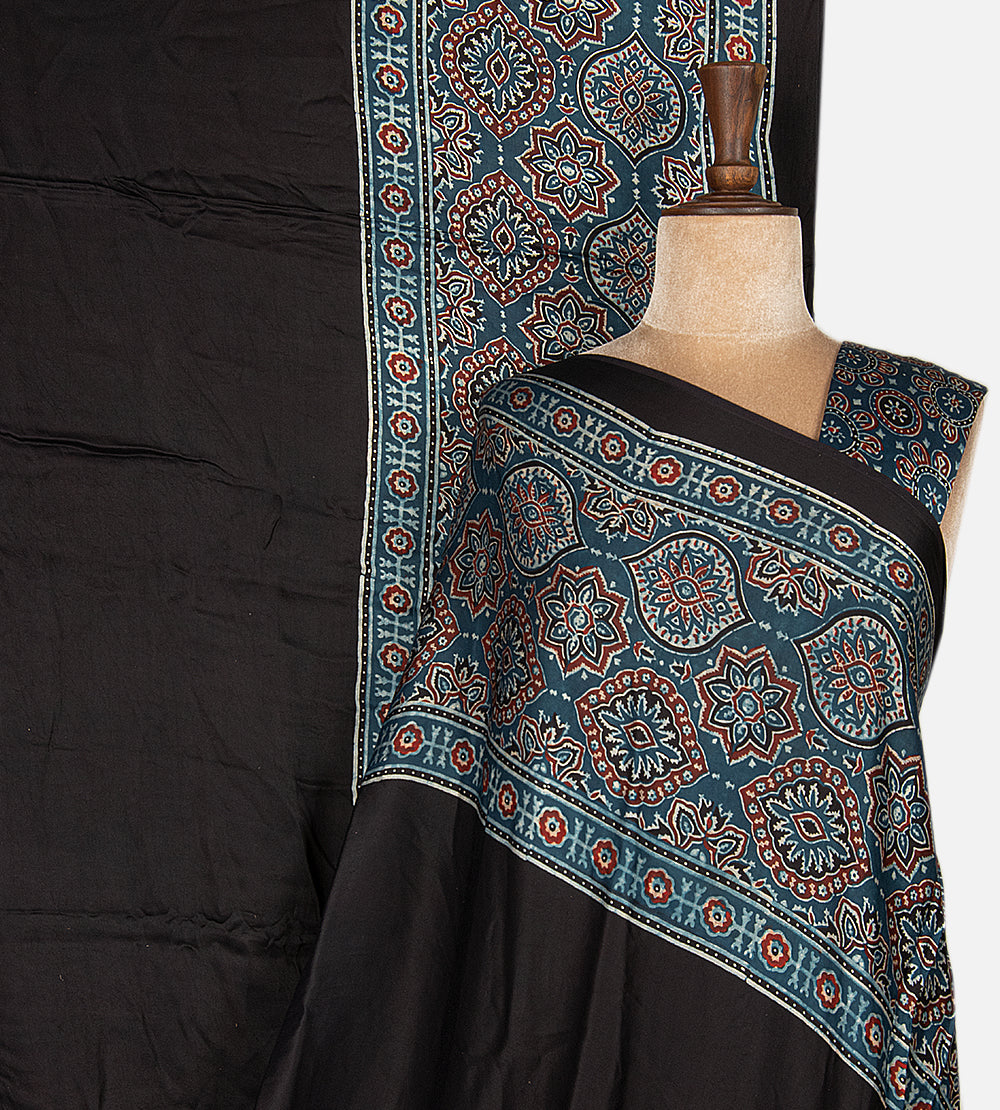 Black Modal Silk Saree