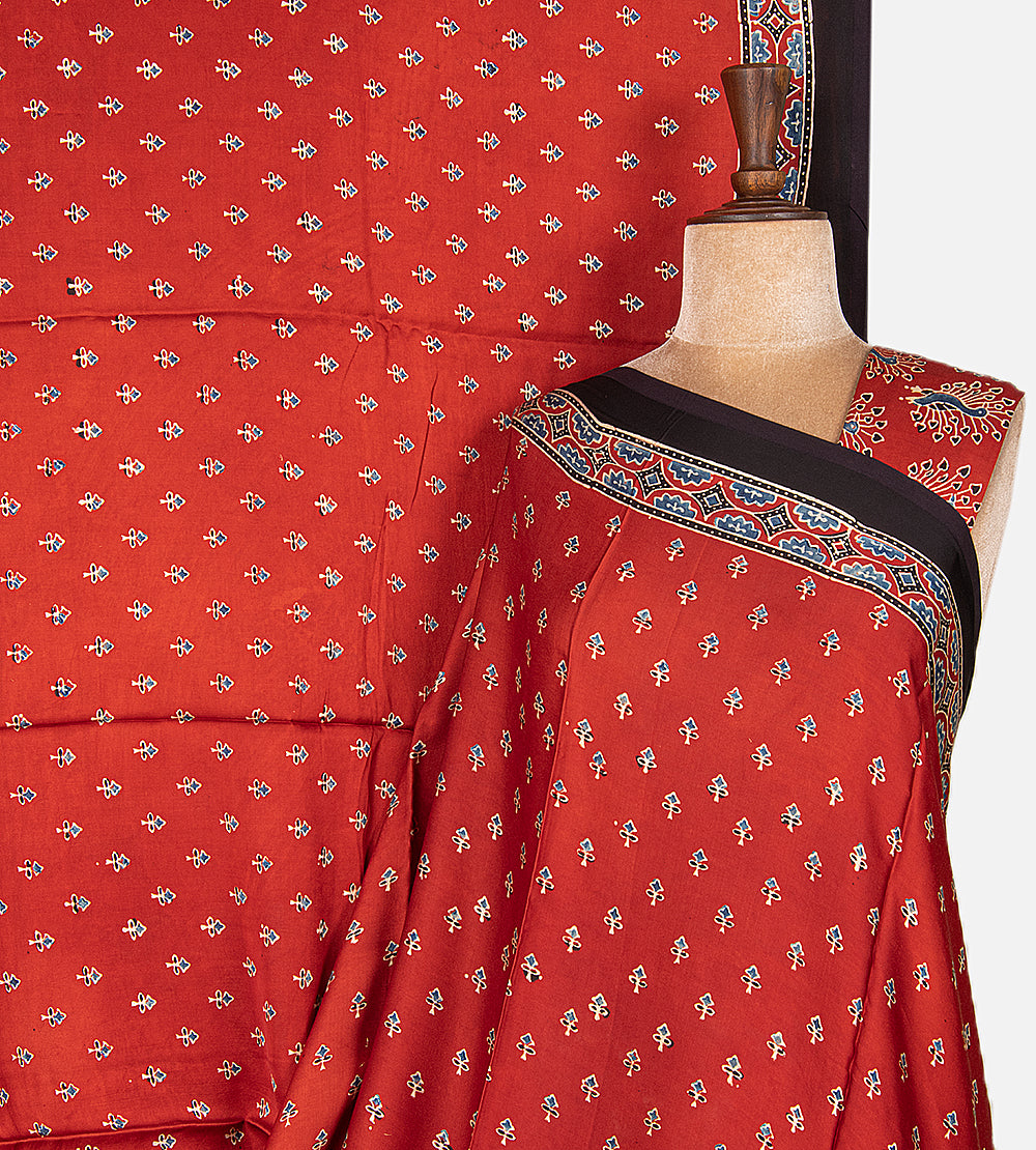 Red Modal Silk Saree