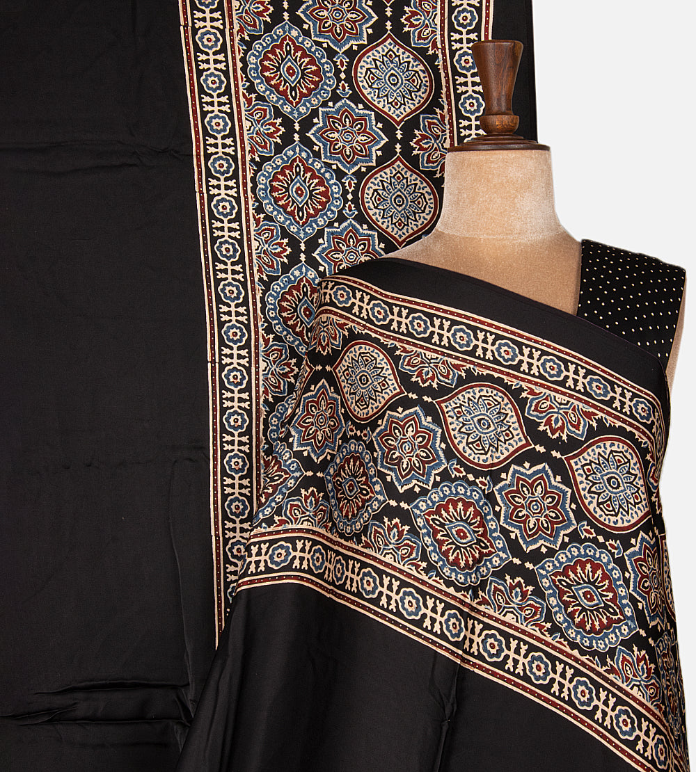 Black Modal Silk Saree
