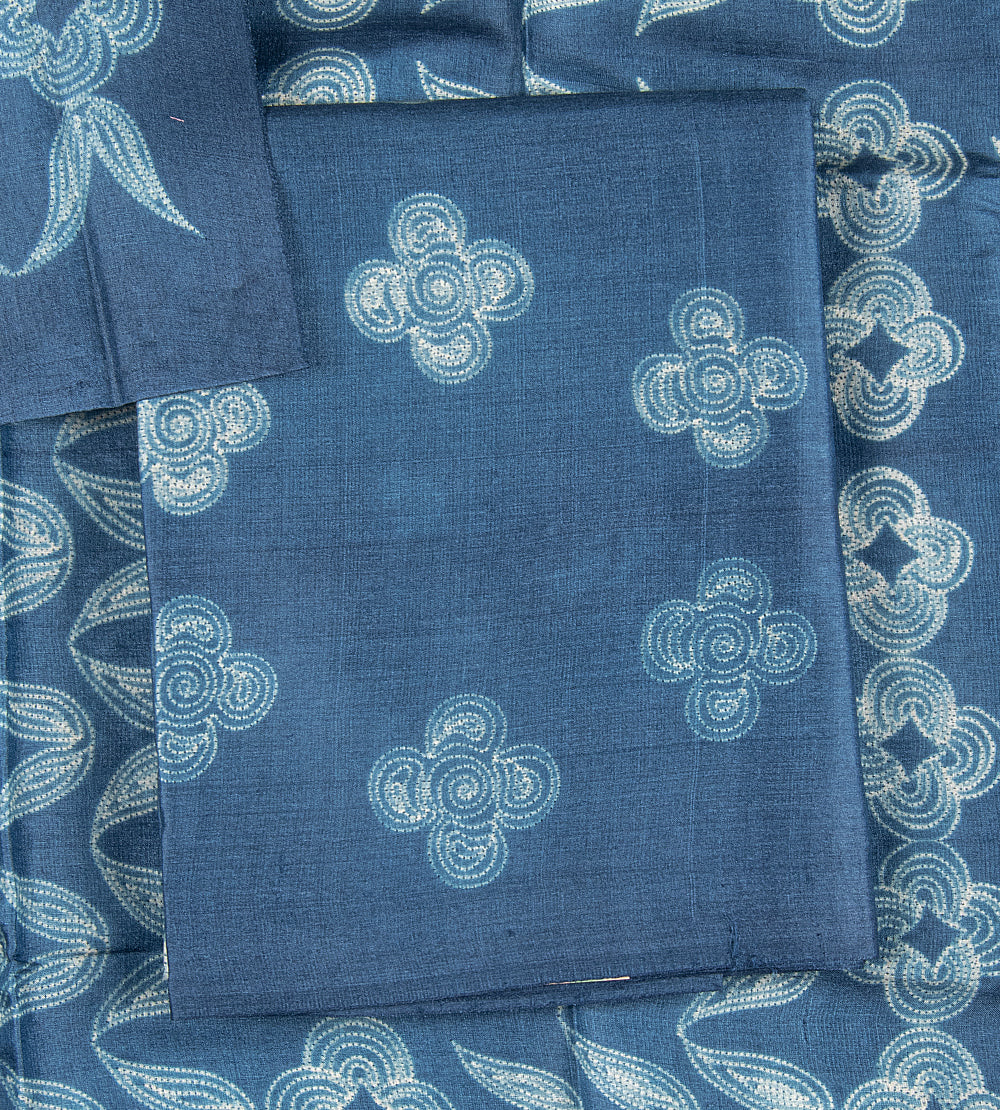 Blue Shibori Tussar Salwar