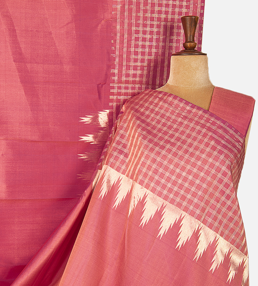 Pink Kanchipuram Silk Saree