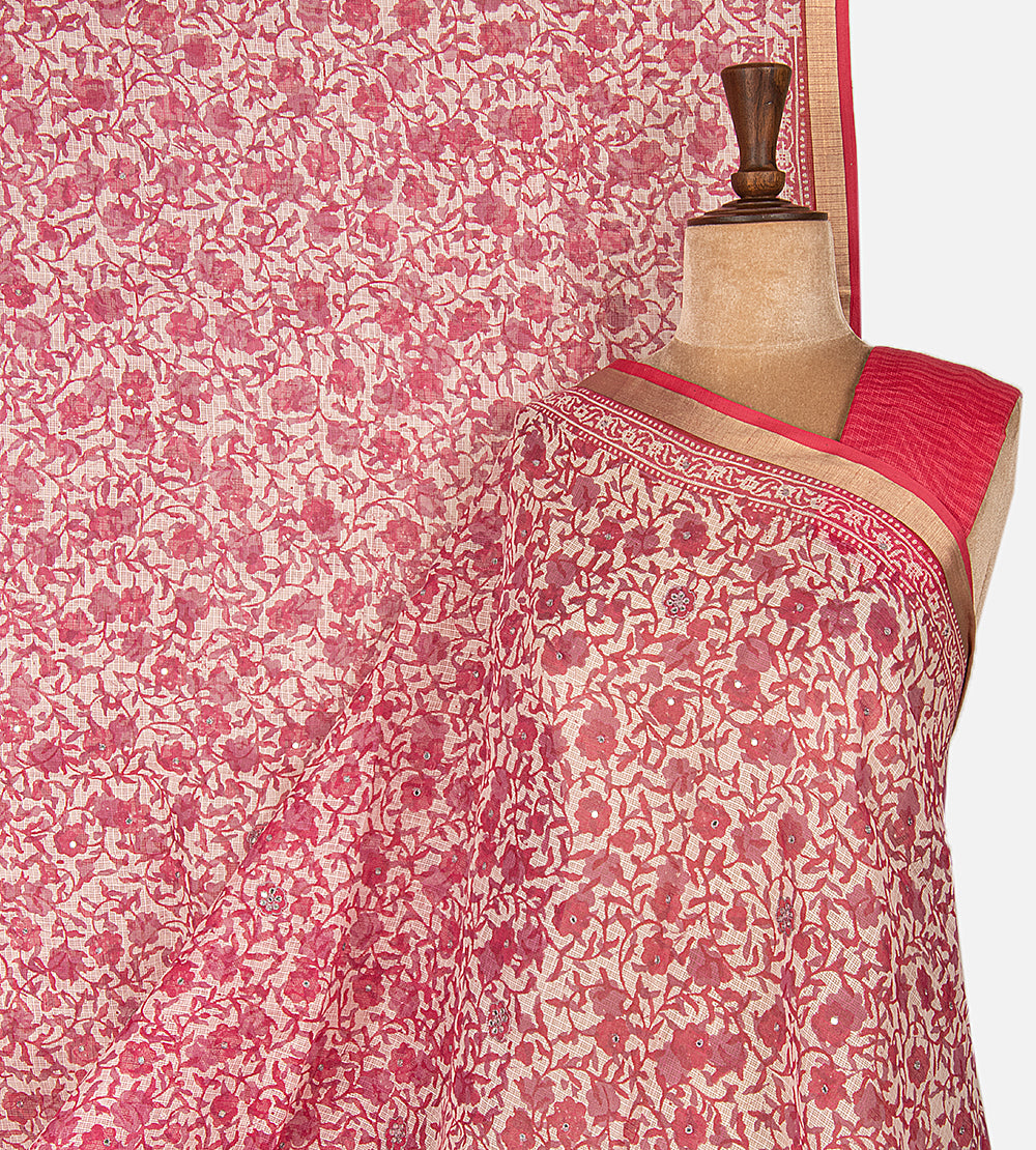 Off-White Kota Cotton Saree