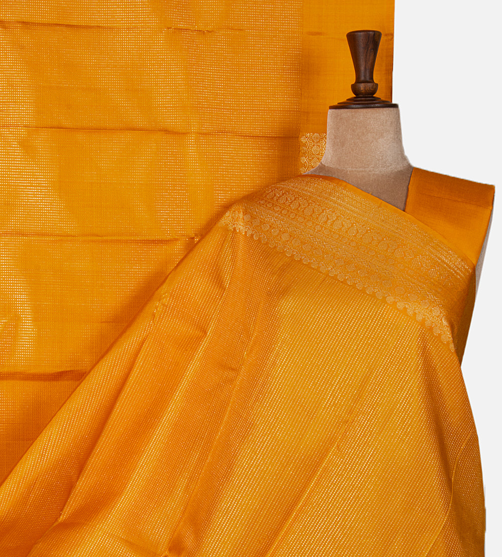 Yellow Kanchipuram Silk Saree