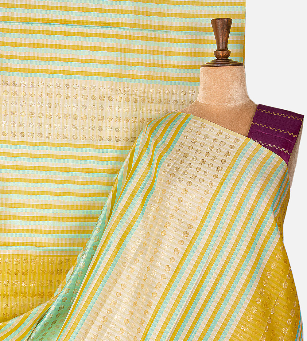 Multicolour Kanchipuram Silk Saree