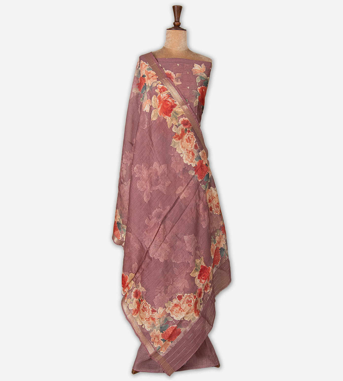 Mauve Moonga Tussar salwar