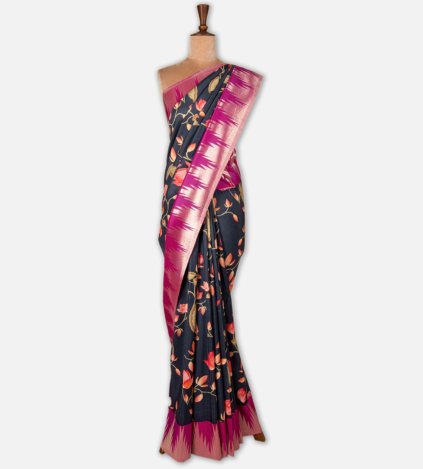 Deep Blue Kanchipuram Silk Saree