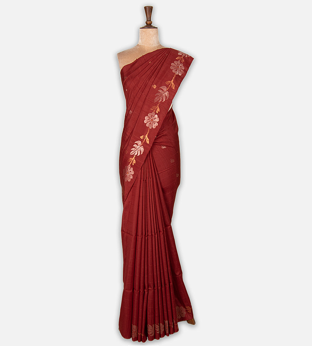 Maroon Soft Silk Saree
