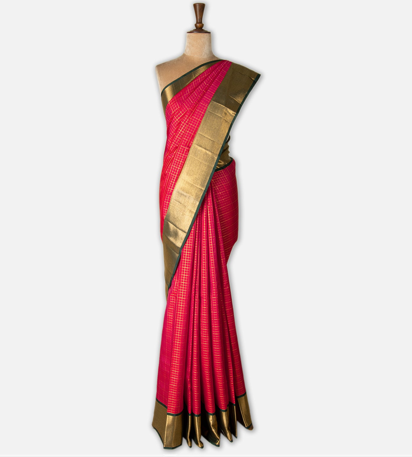 Pink Kanchipuram Silk Saree