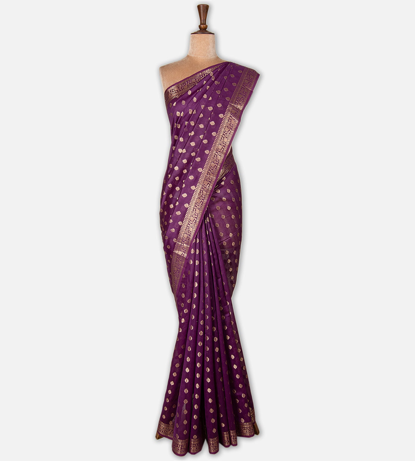 Purple Chanderi Cotton Saree