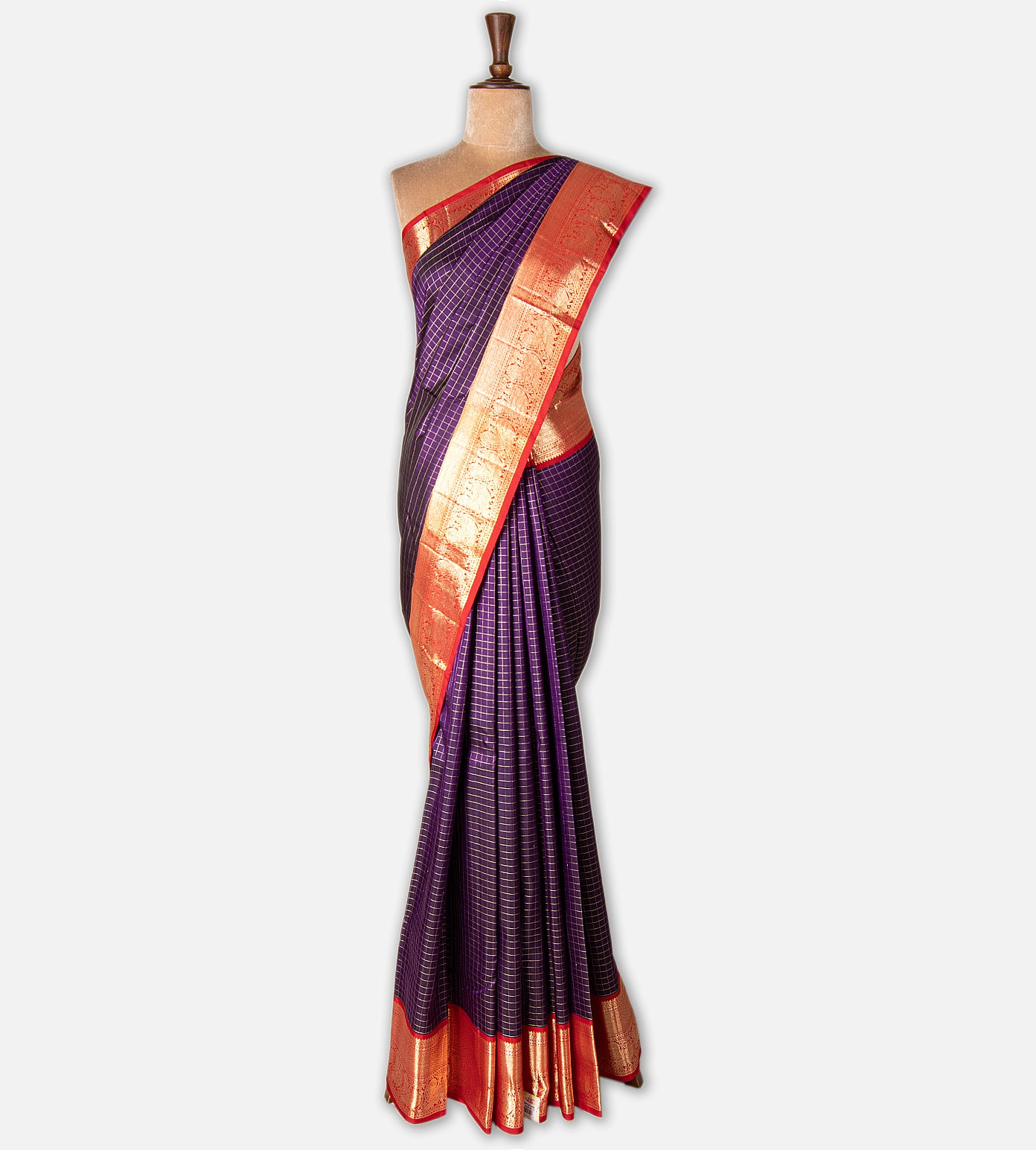 Purple Kanchipuram Silk Saree
