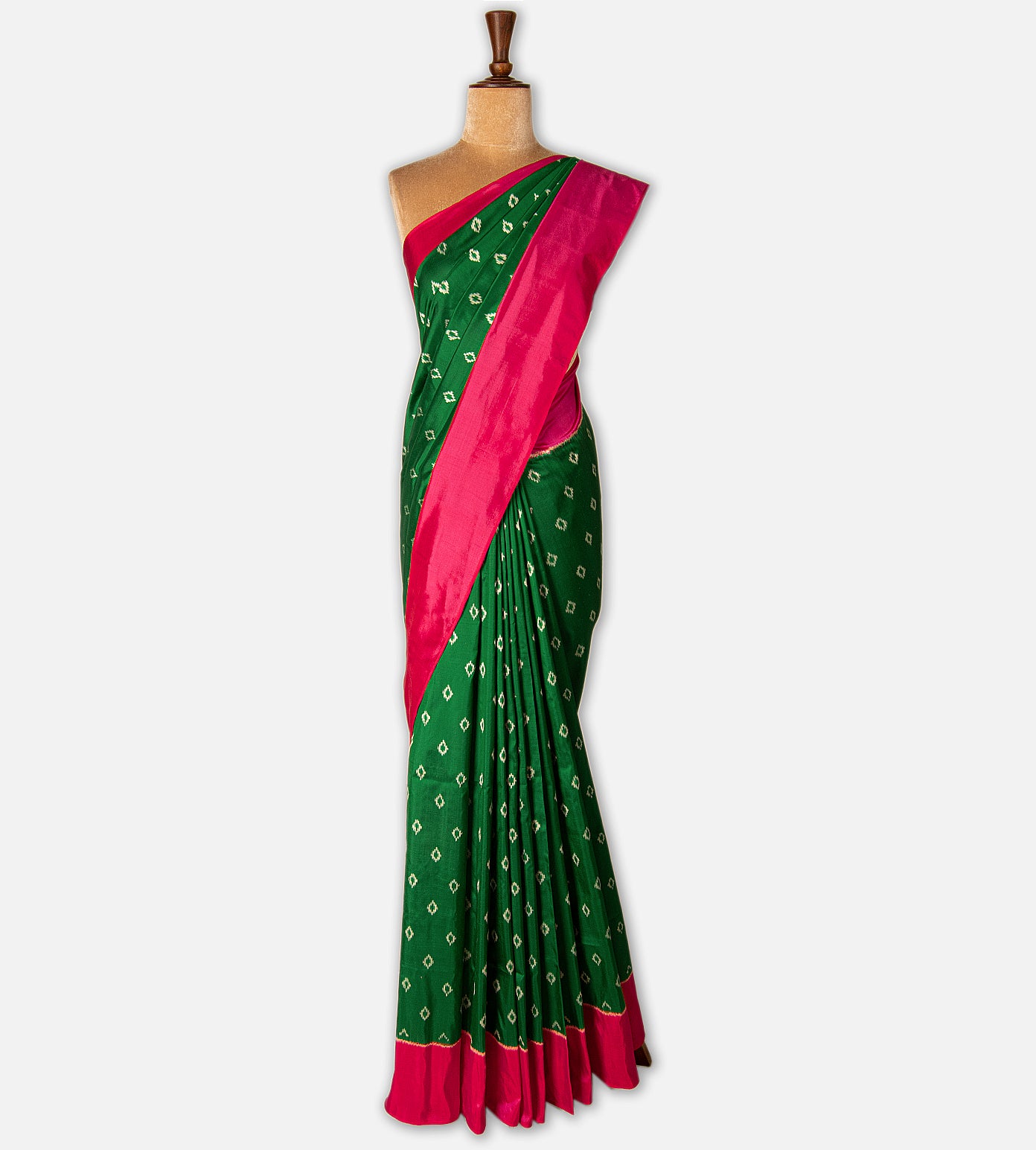 Green Ikkat Silk Saree