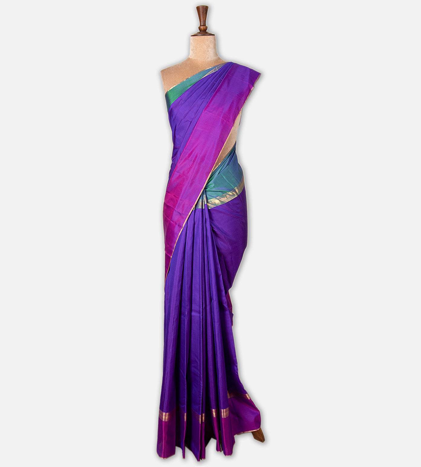 Violet soft silk saree