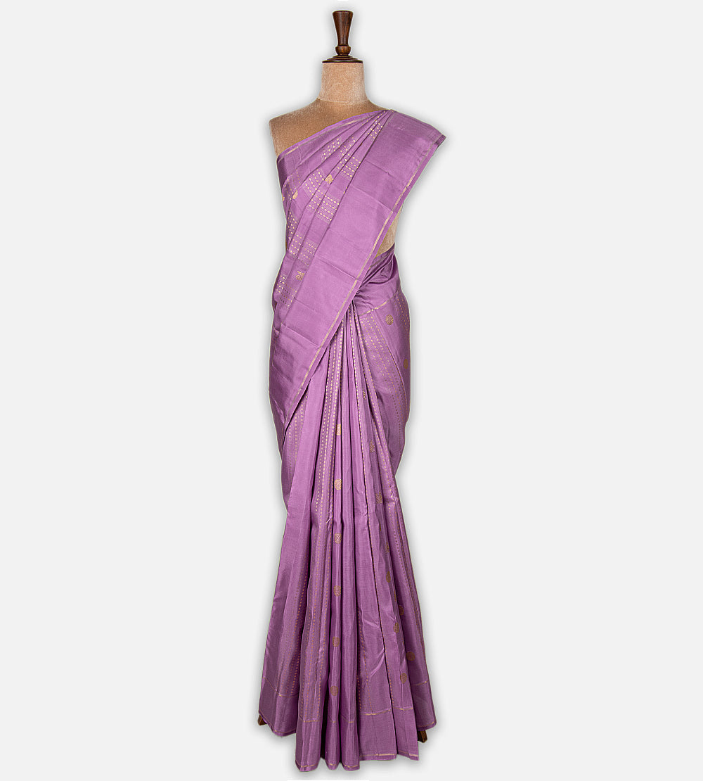 Lavender Kanchipuram Silk Saree