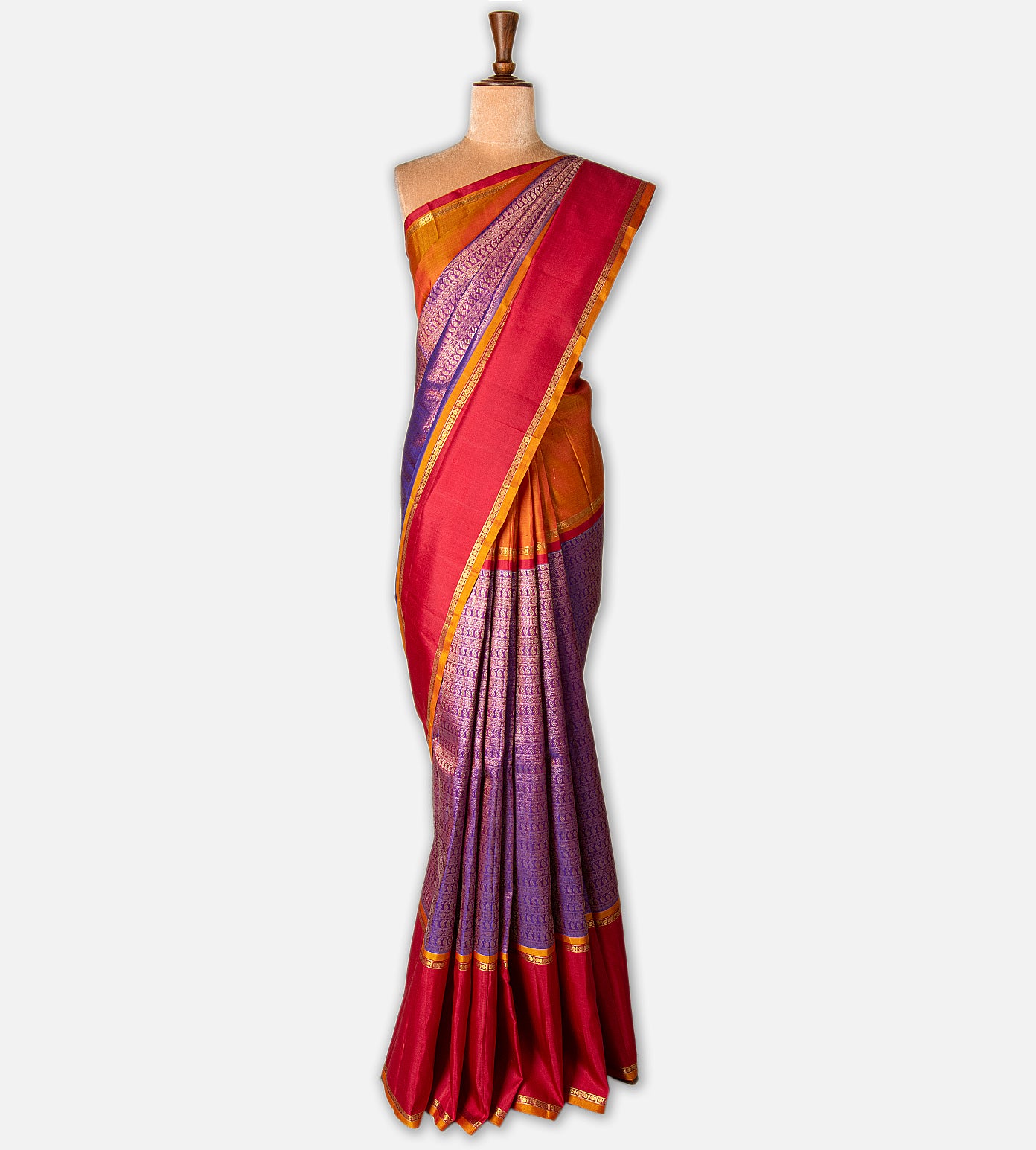 Purple Kanchipuram Silk Saree