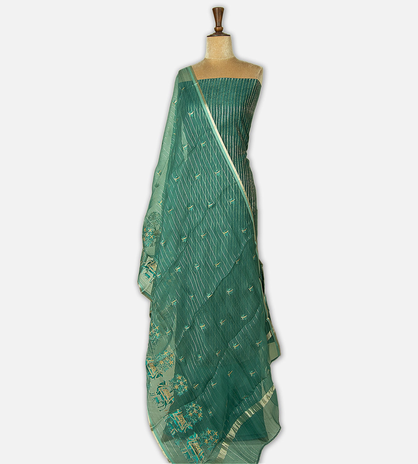 Green Tussar Salwar