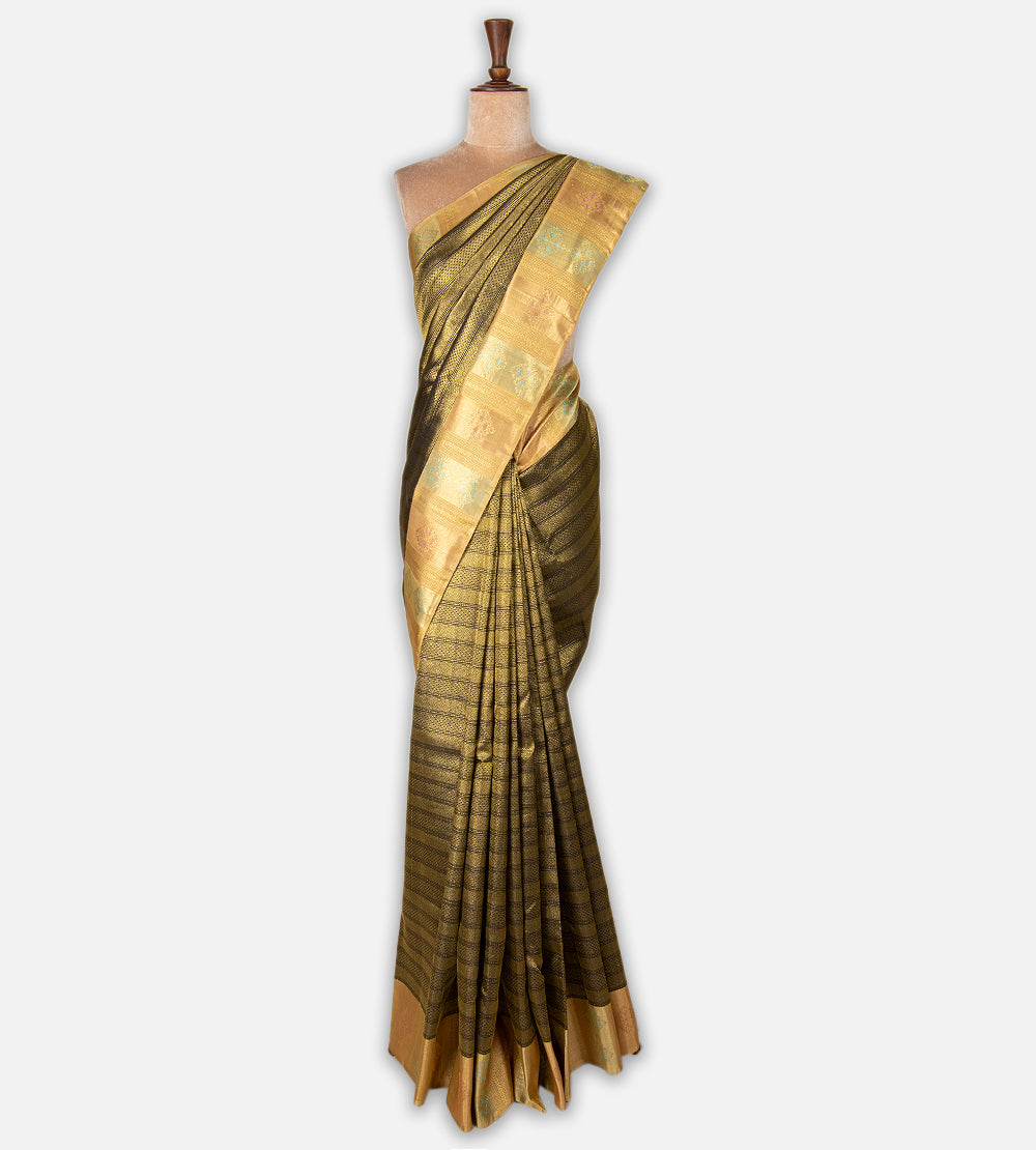 Black Kanchipuram Silk Saree