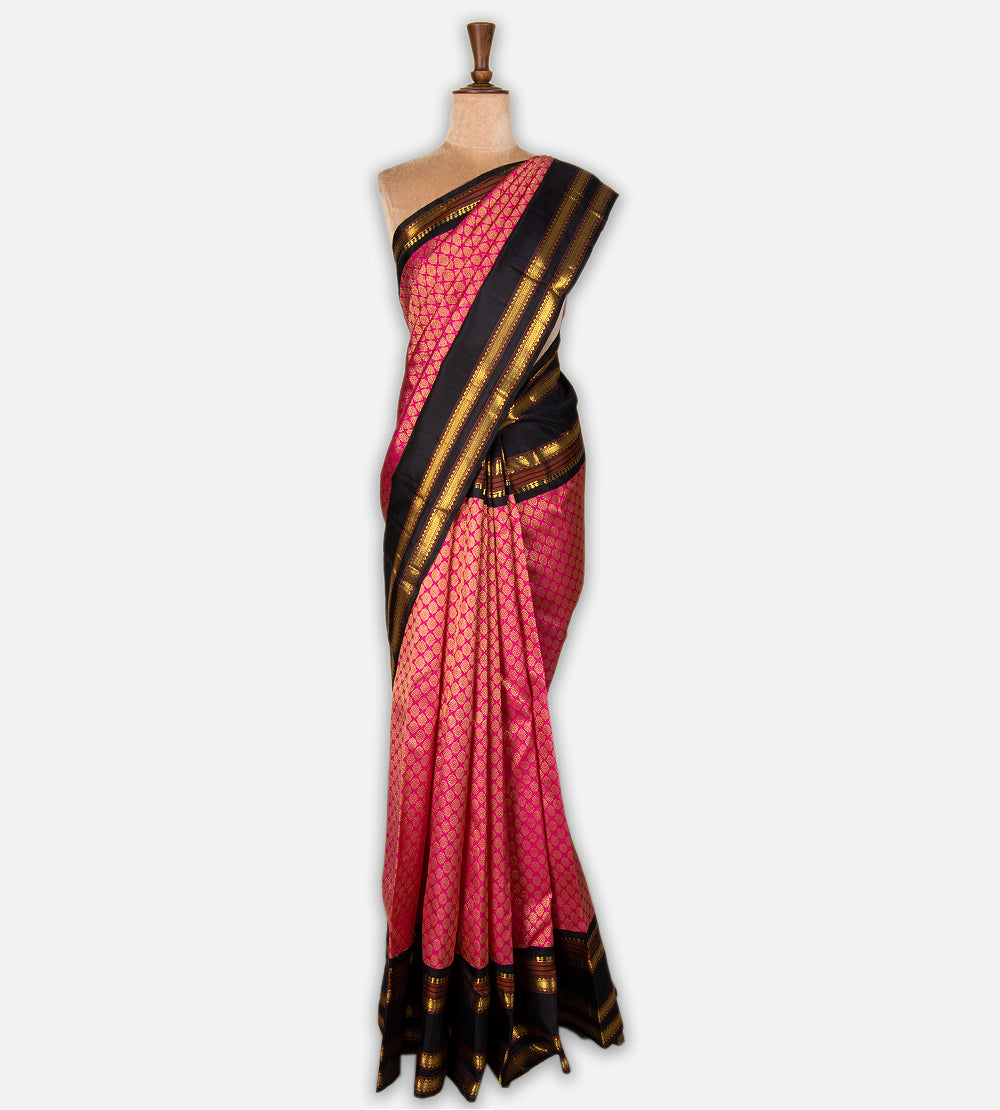 Pink Kanchipuram Silk Saree
