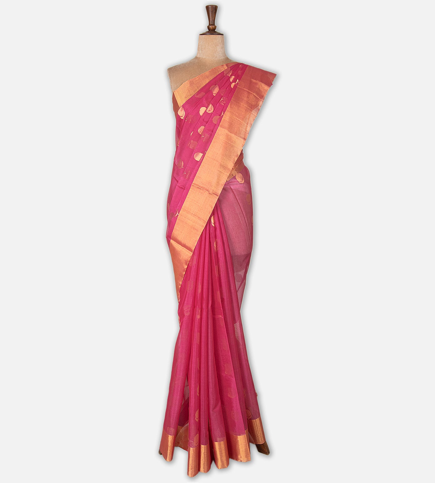Pink Cotton Silk Saree