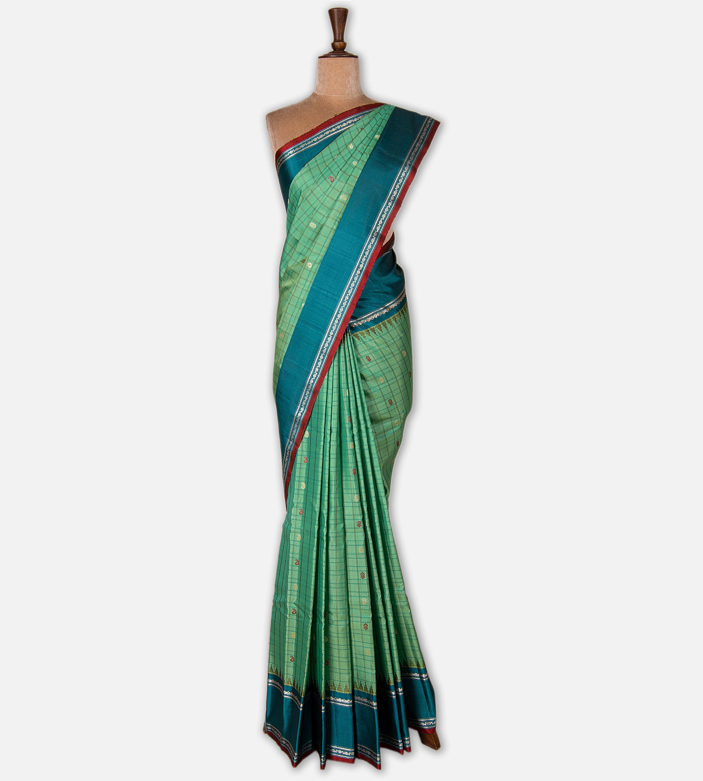 Green Gadwal Silk Saree