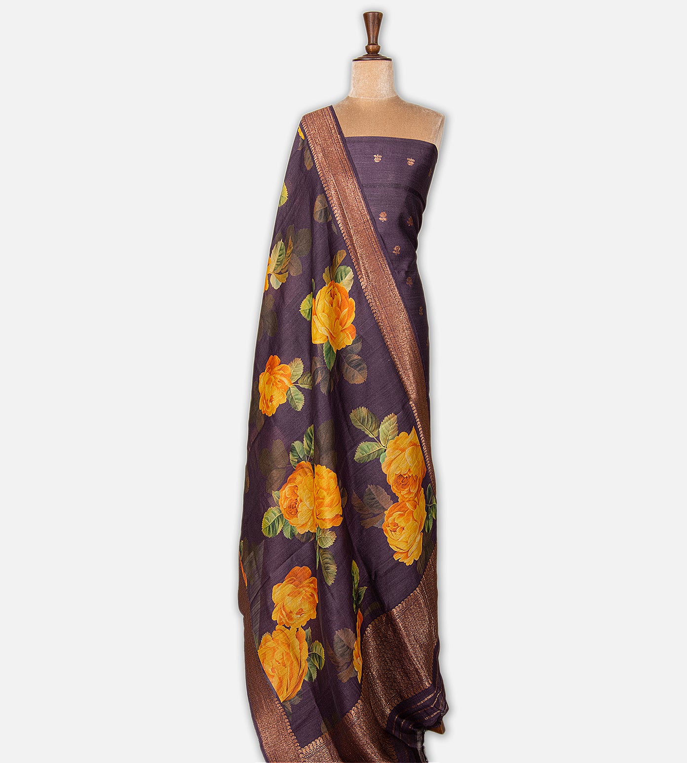 Aubergine Purple Tussar Salwar