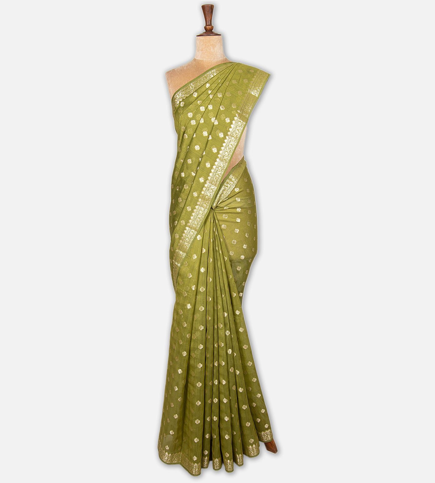 Light Green Chanderi Cotton Saree