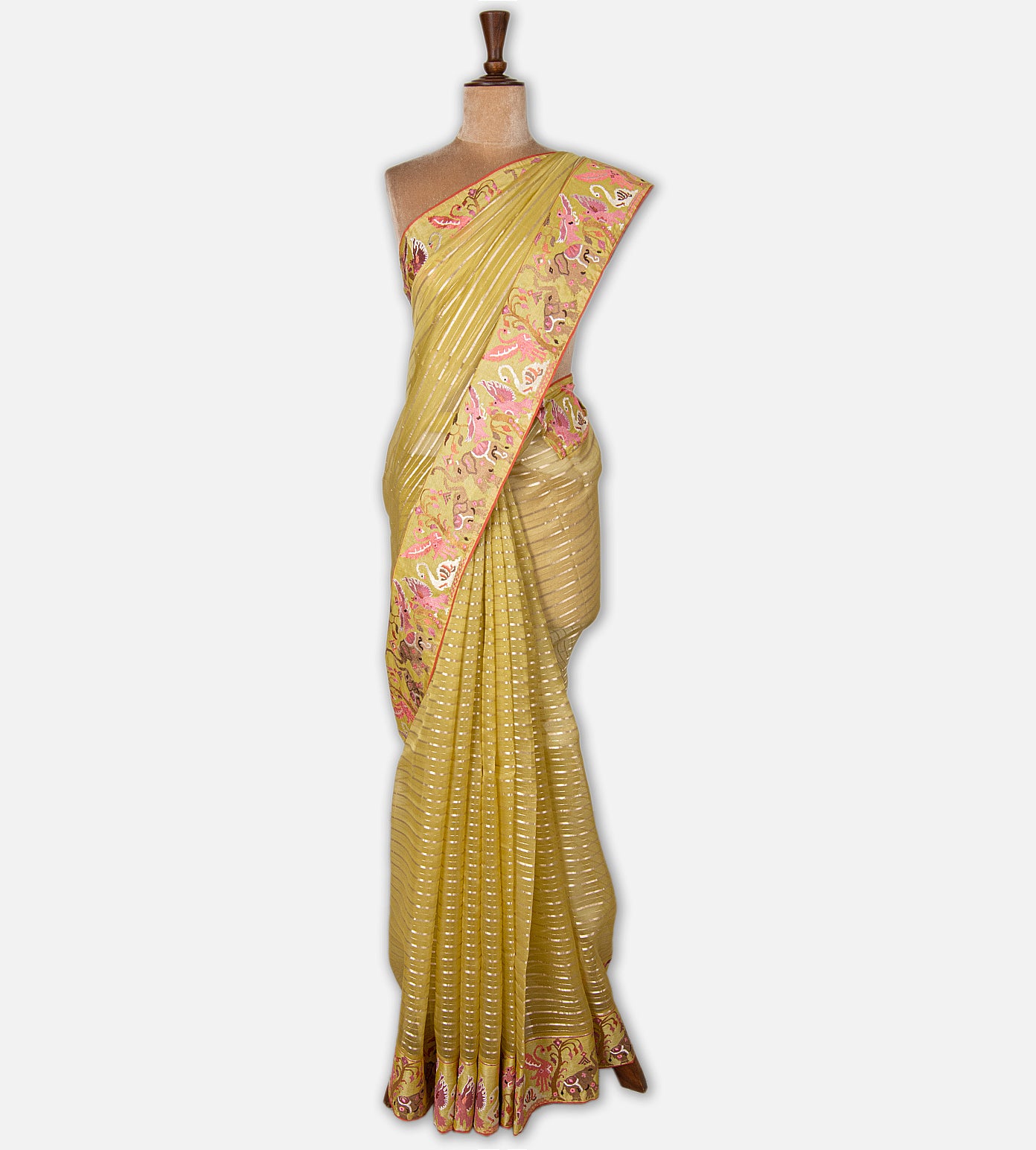 Yellow Organza Saree
