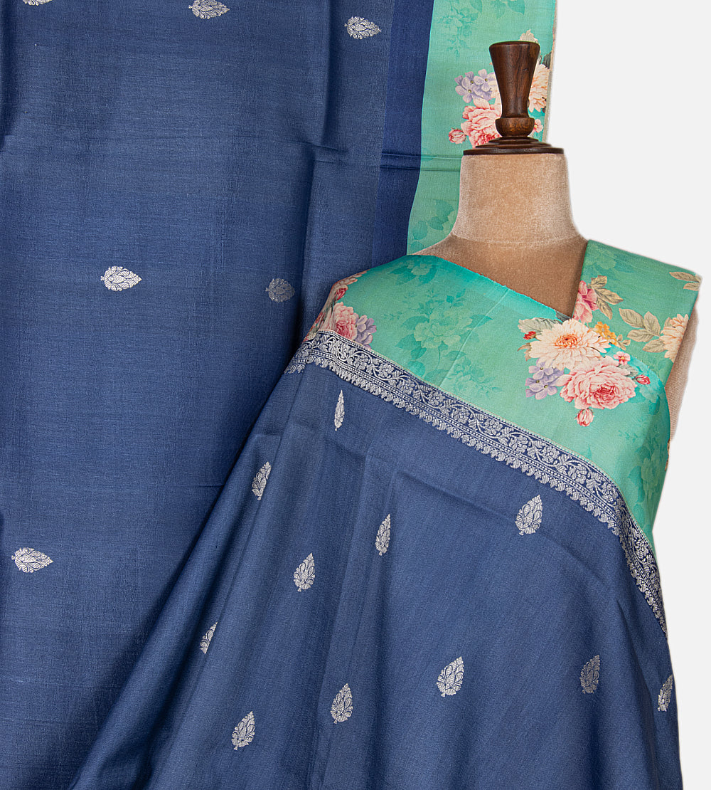 Blue Kattan Silk Saree