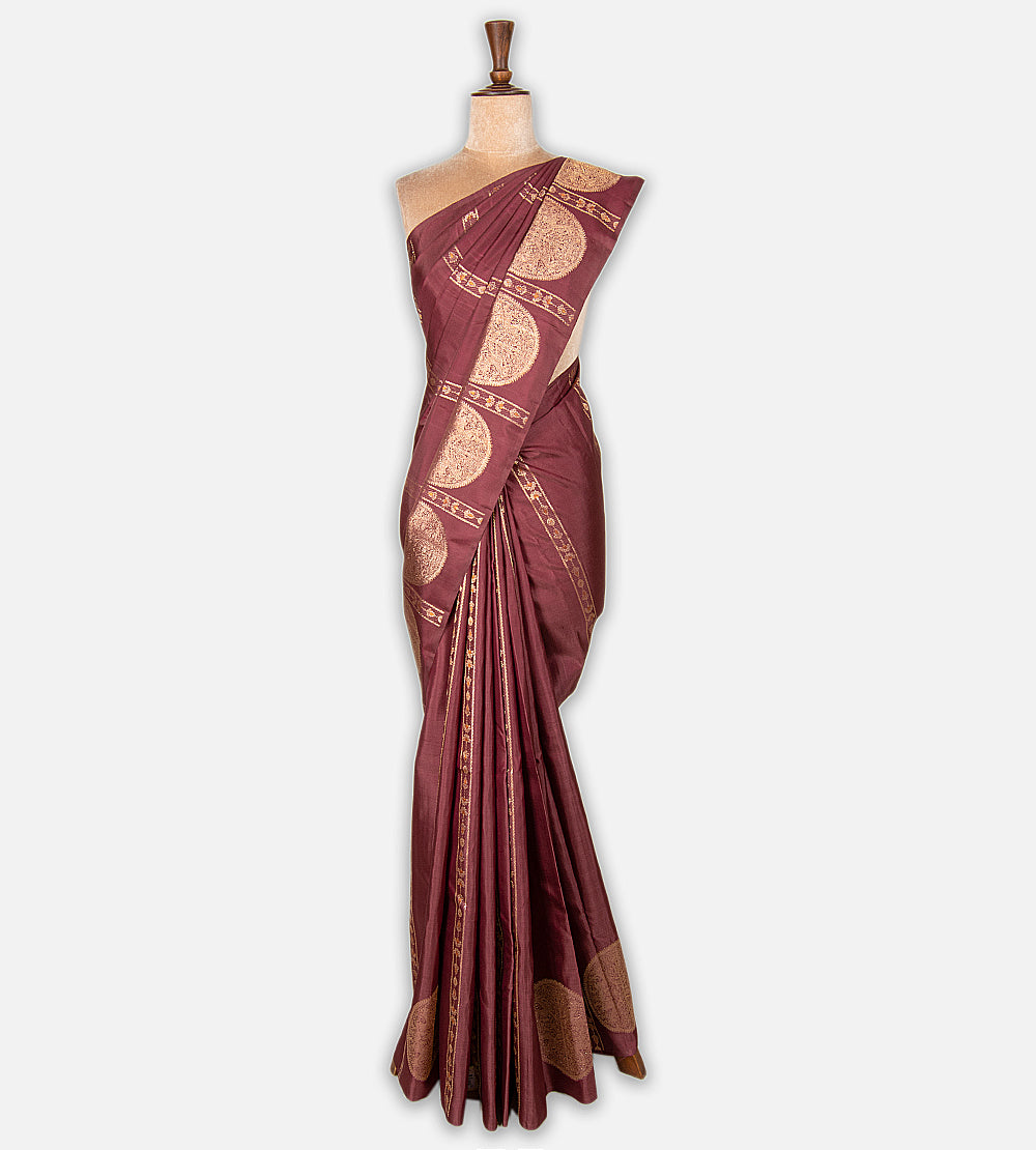 Maroon Kanchipuram Silk Saree