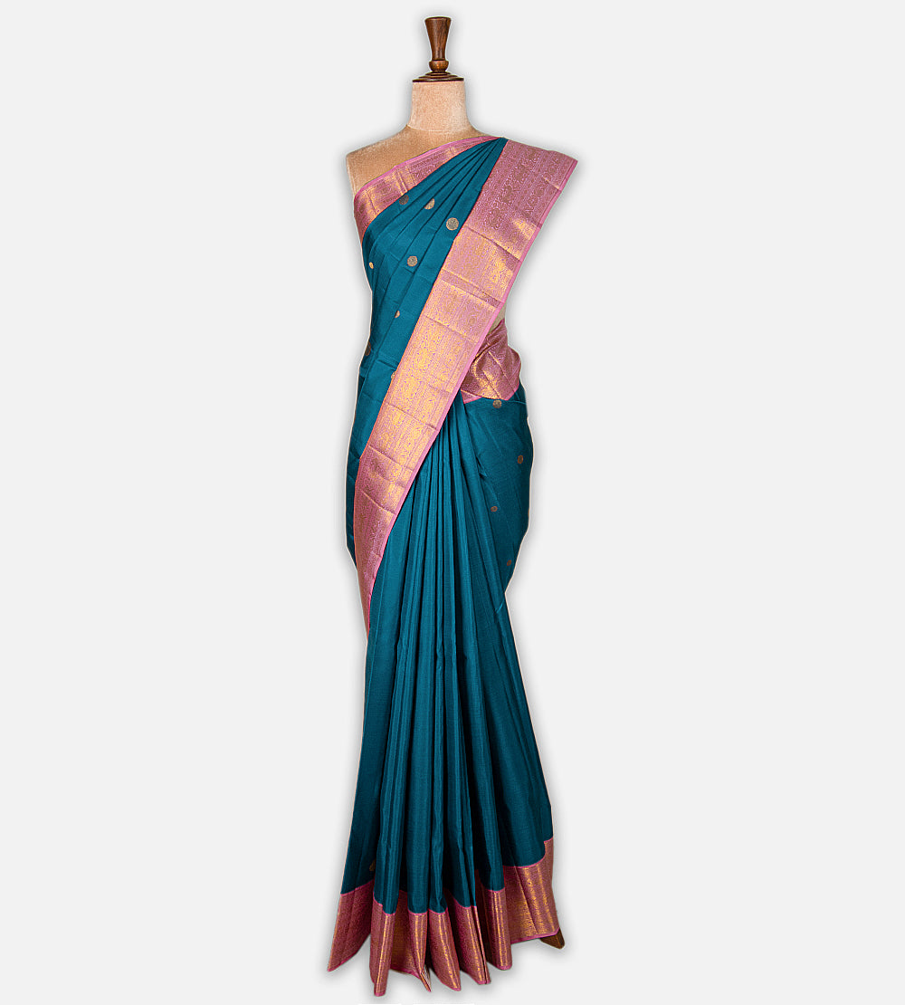 Blue Kanchipuram Silk Saree