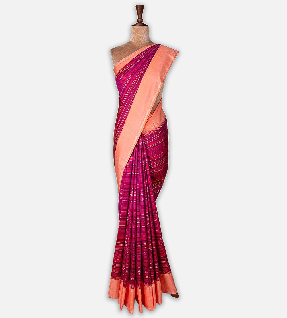 Pink Kanchipuram Silk Saree